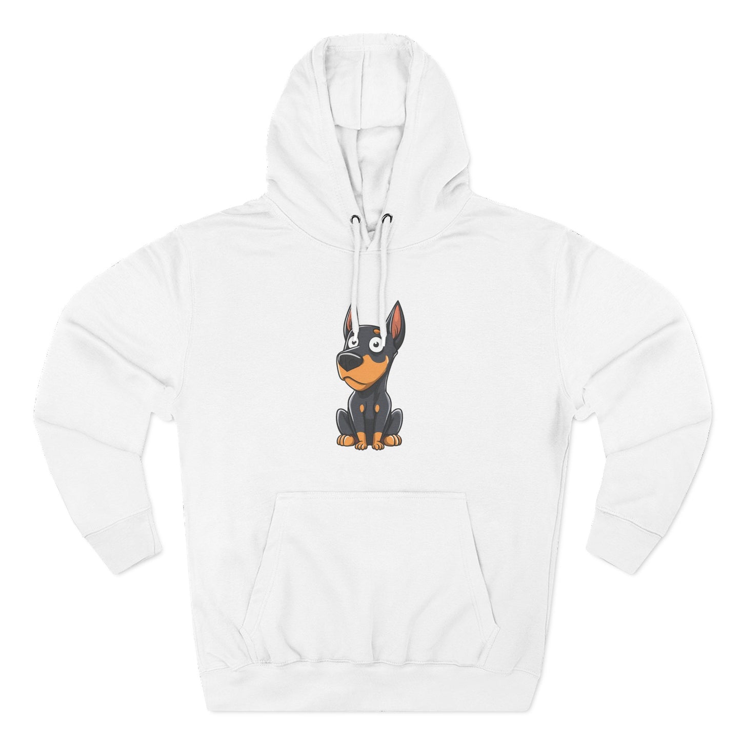 Doberman Cartoon 2 Three-Panel Fleece Hoodie