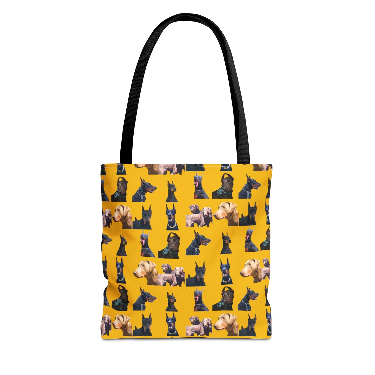 Edition 8 Doberman Model Pattern Yellow Tote Bag