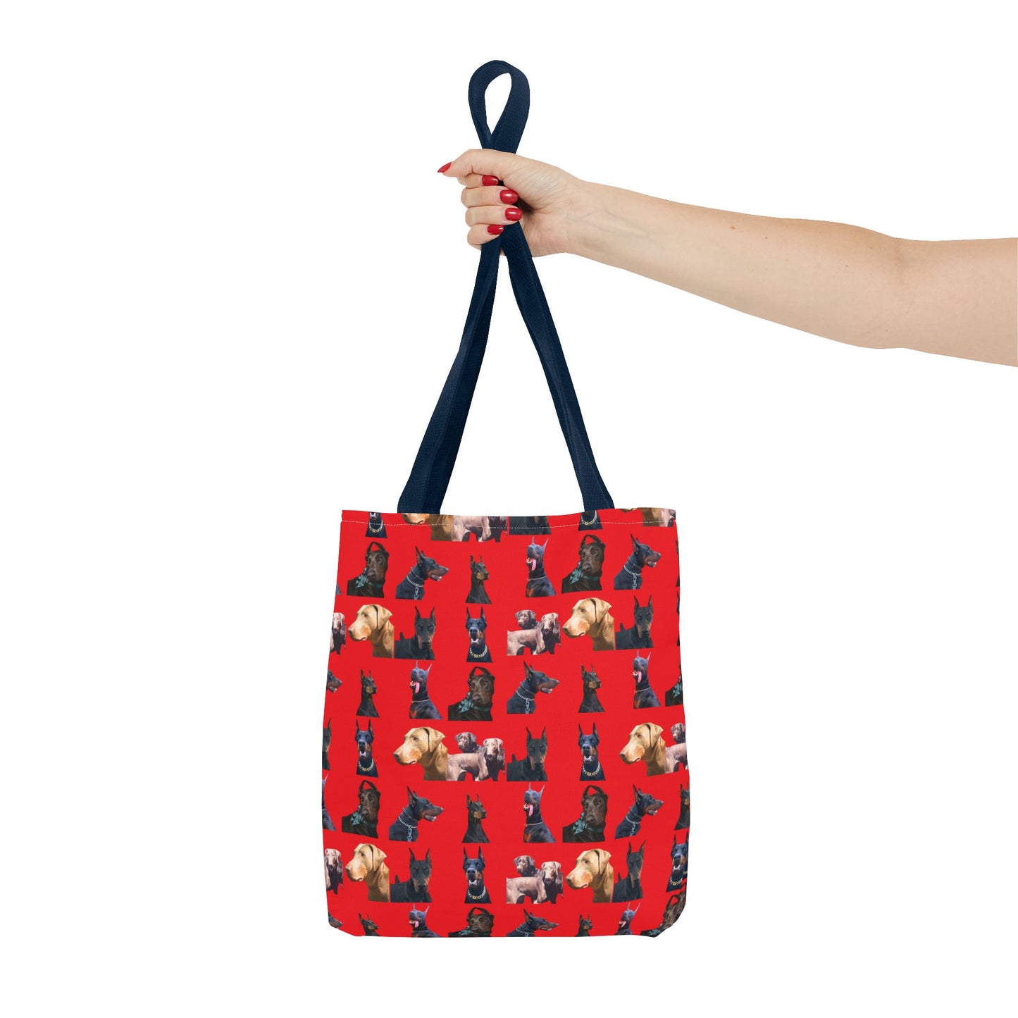 Edition 8 Doberman Model Pattern Red Tote Bag