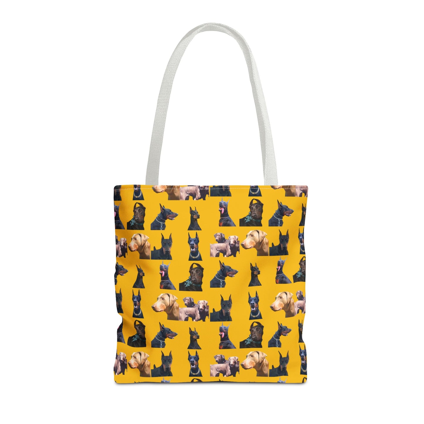 Edition 8 Doberman Model Pattern Yellow Tote Bag