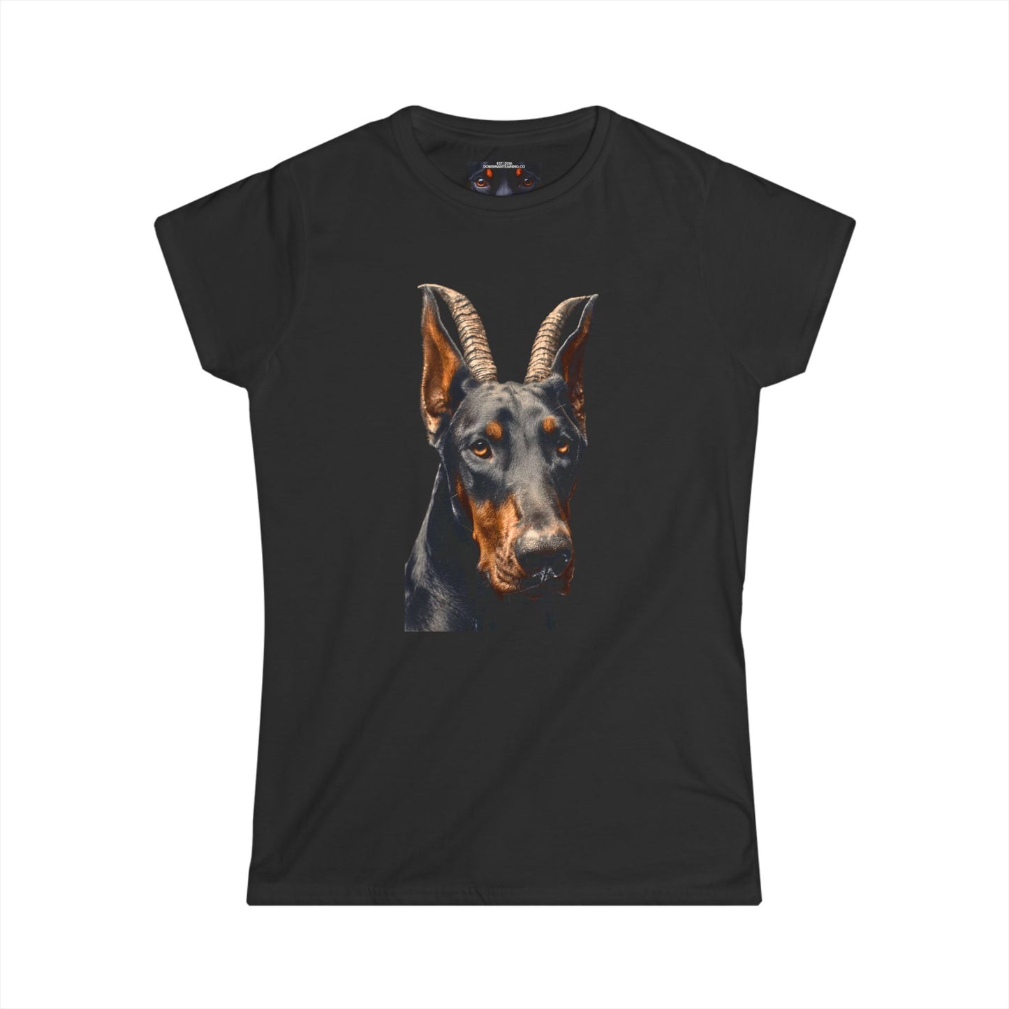 Doberman Goat 2 Women's Softstyle Tee