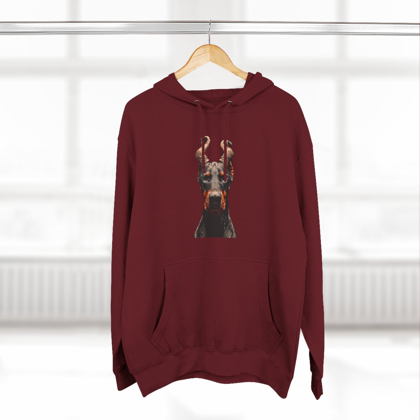Doberman Goat 1 Fleece Hoodie