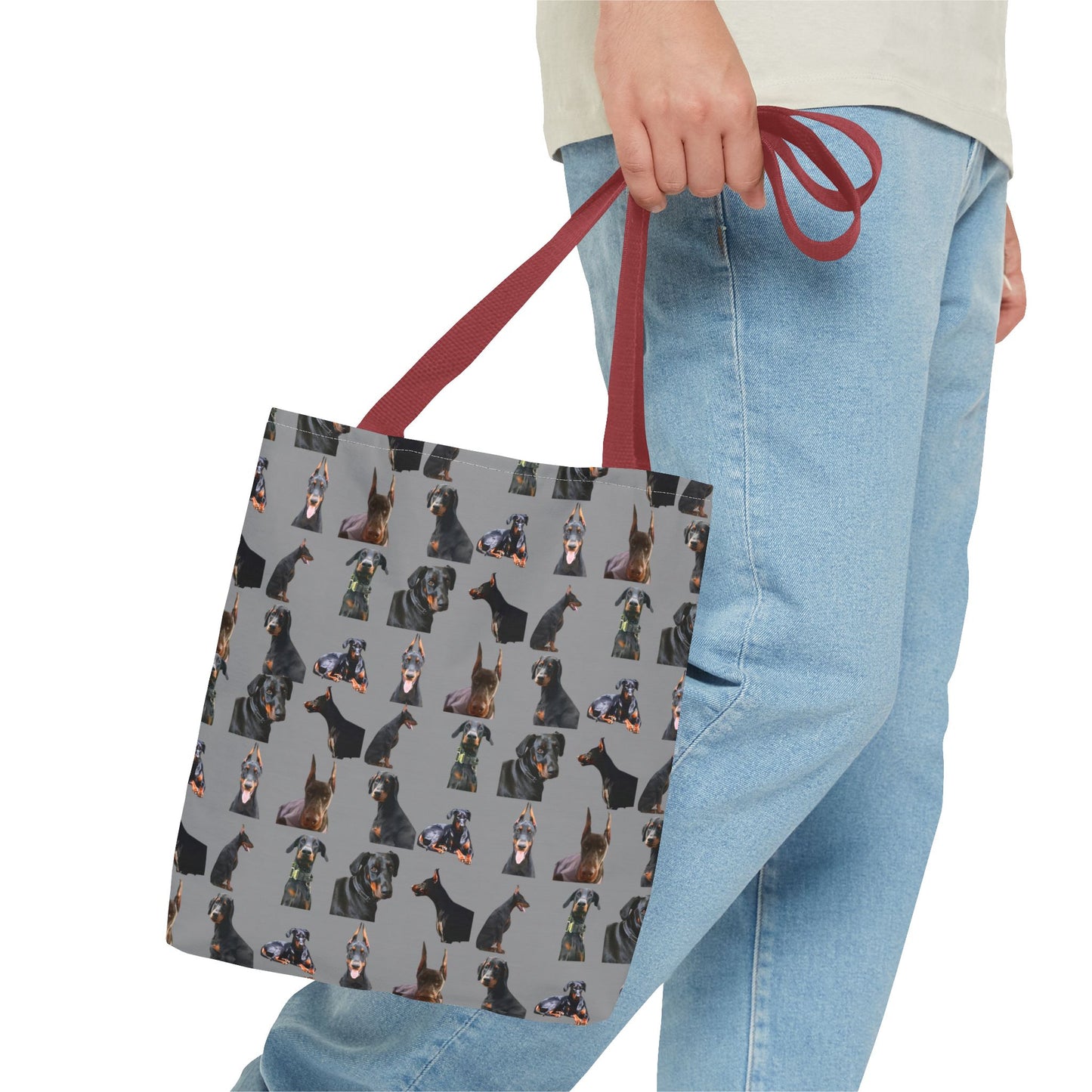Edition 6 Doberman Model Pattern Gray Tote Bag