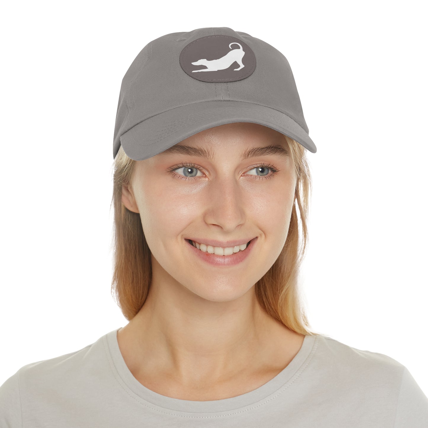 N 2 Dad Hat with Leather Patch (Round)