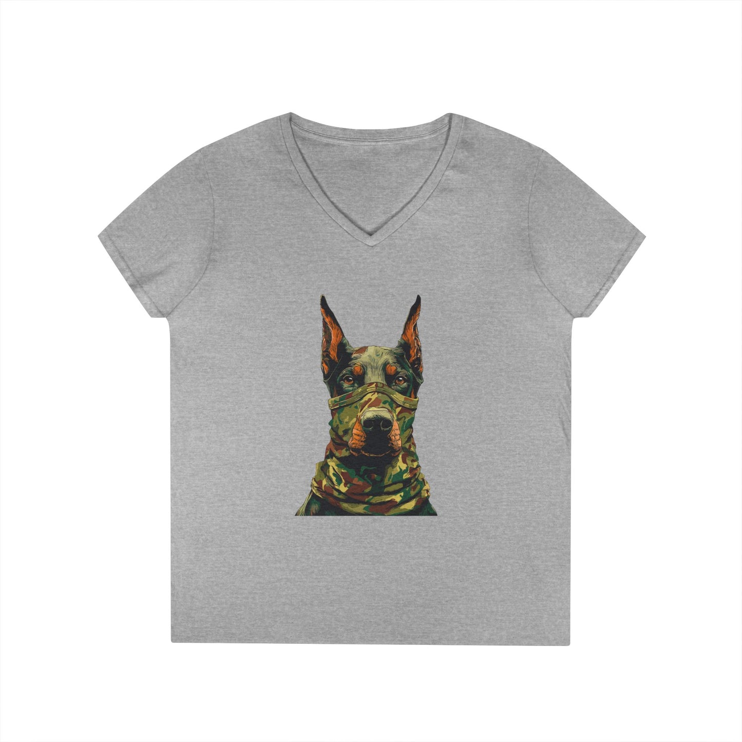 Doberman 4 V-Neck Tee Shirt for Women