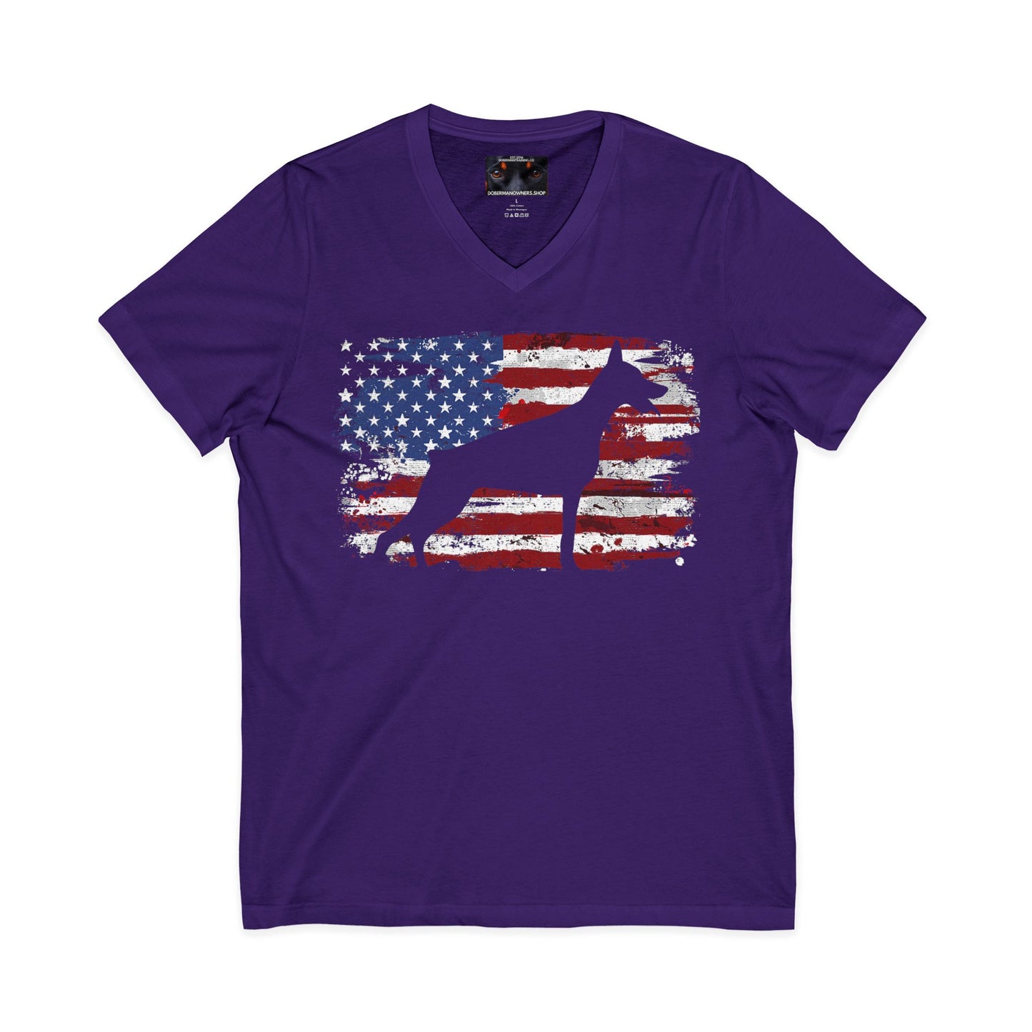 Patriot 3 Private Label Unisex Jersey Short Sleeve V-Neck Tee