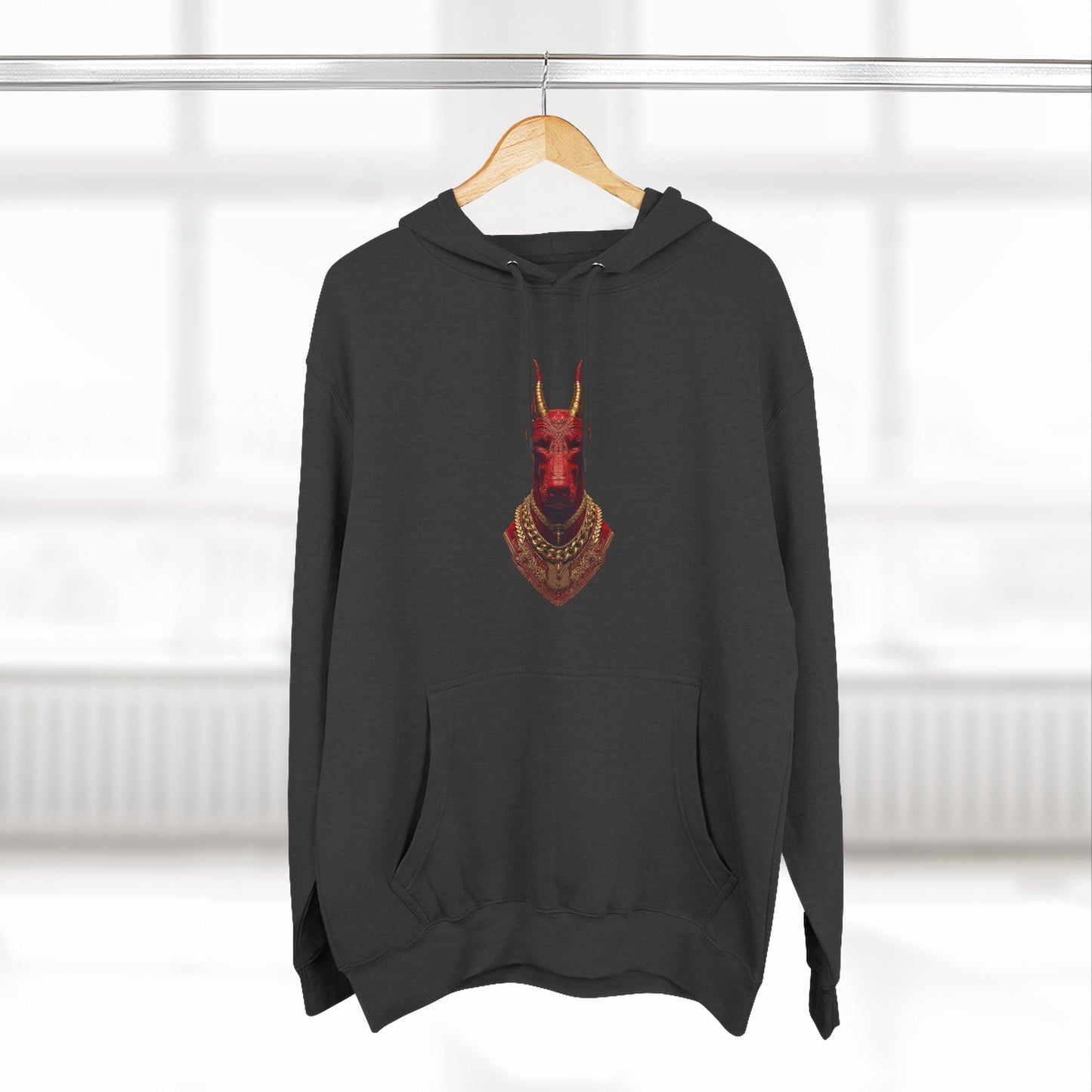 Doberman Goat 3 Fleece Hoodie