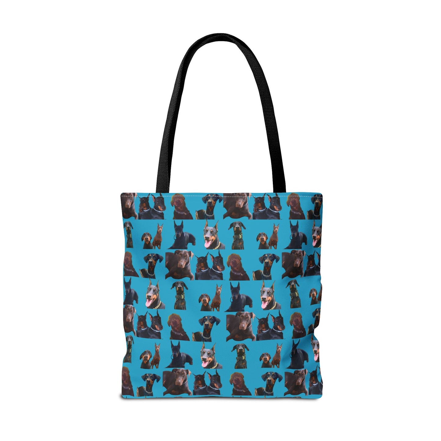 Edition 5 Doberman Model Pattern Turquoise Tote Bag