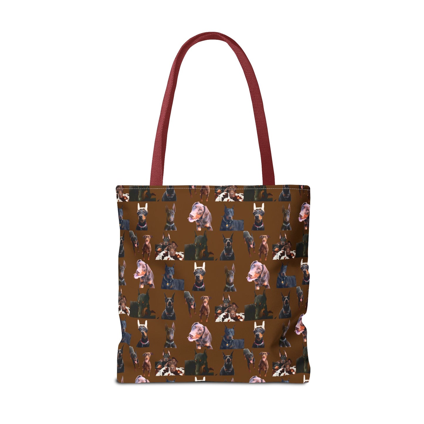 Edition 10 Doberman Model Pattern Brown Tote Bag