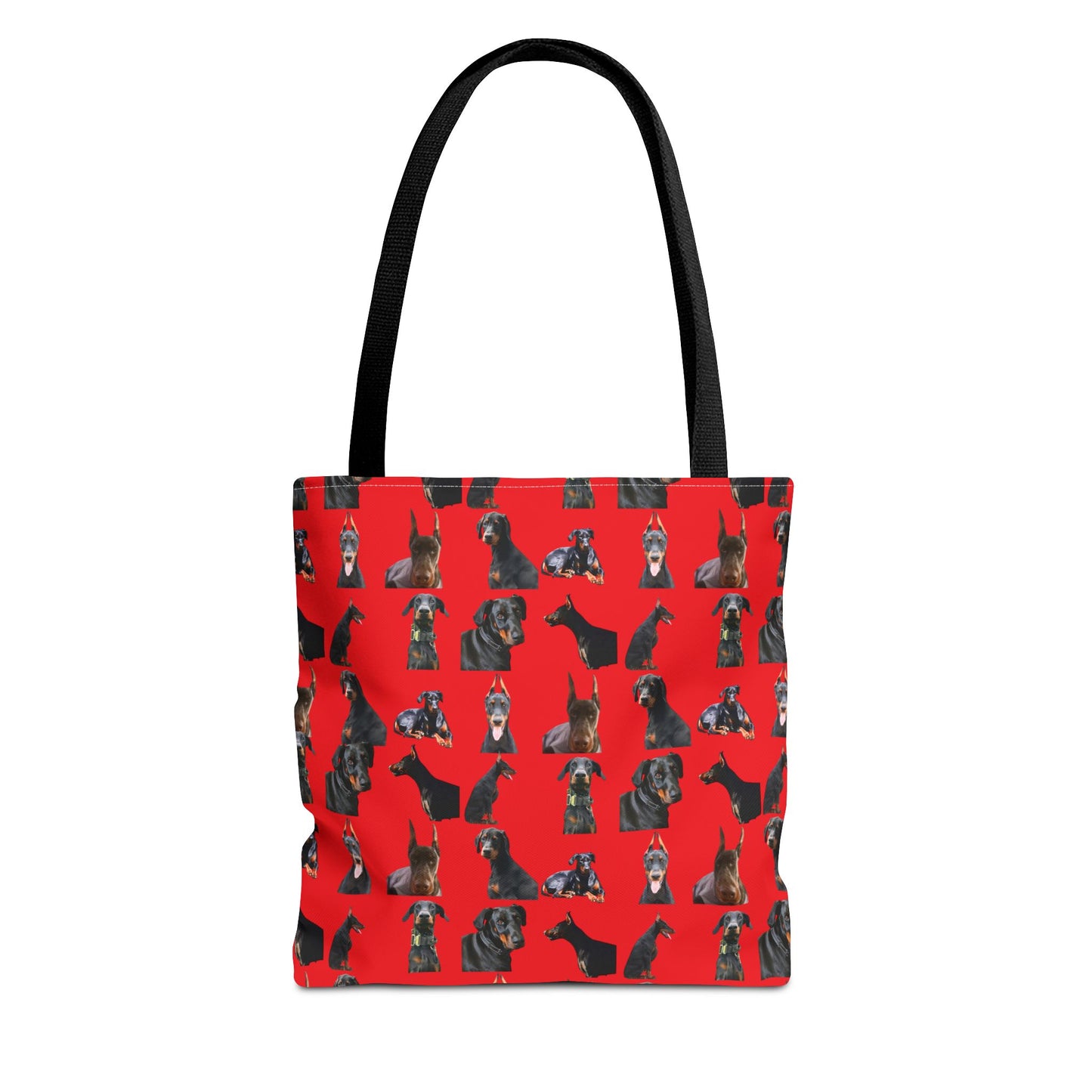 Edition 6 Doberman Model Pattern Red Tote Bag