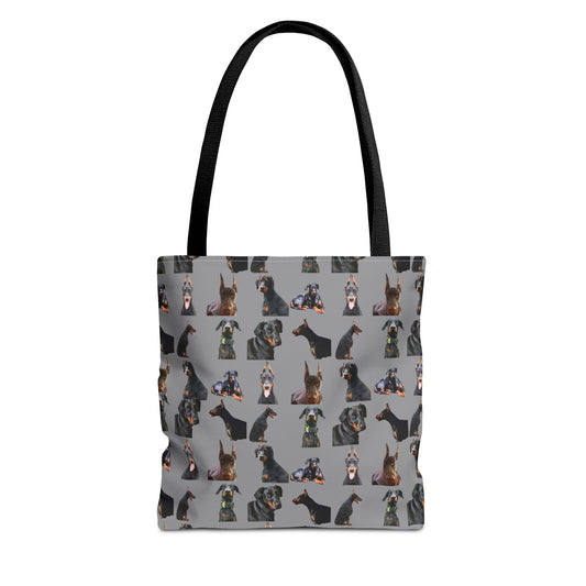 Edition 6 Doberman Model Pattern Gray Tote Bag