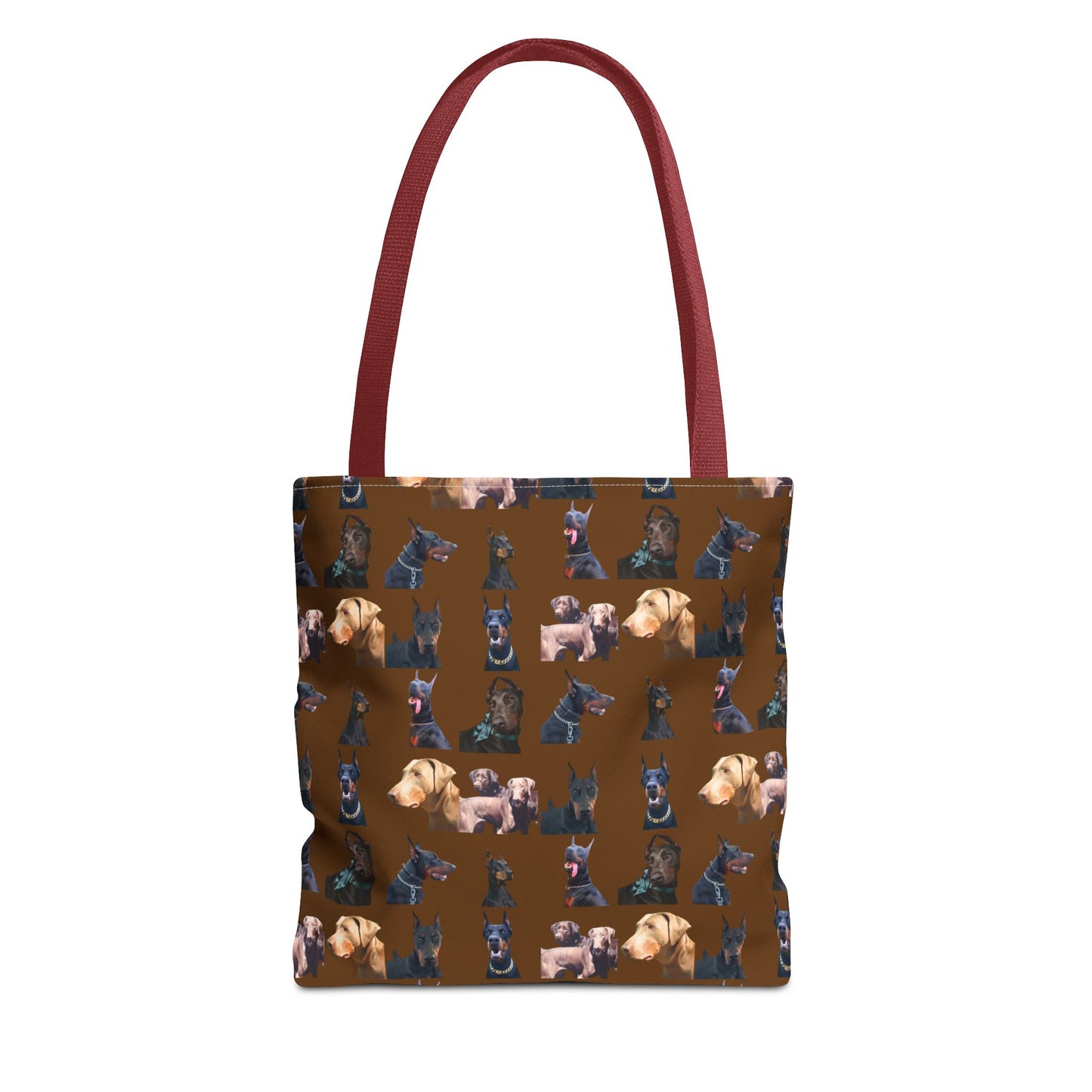 Edition 8 Doberman Model Pattern Brown Tote Bag
