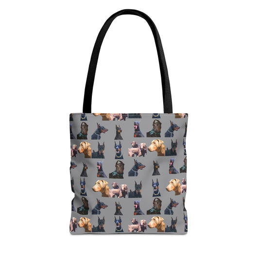 Edition 8 Doberman Model Pattern Gray Tote Bag