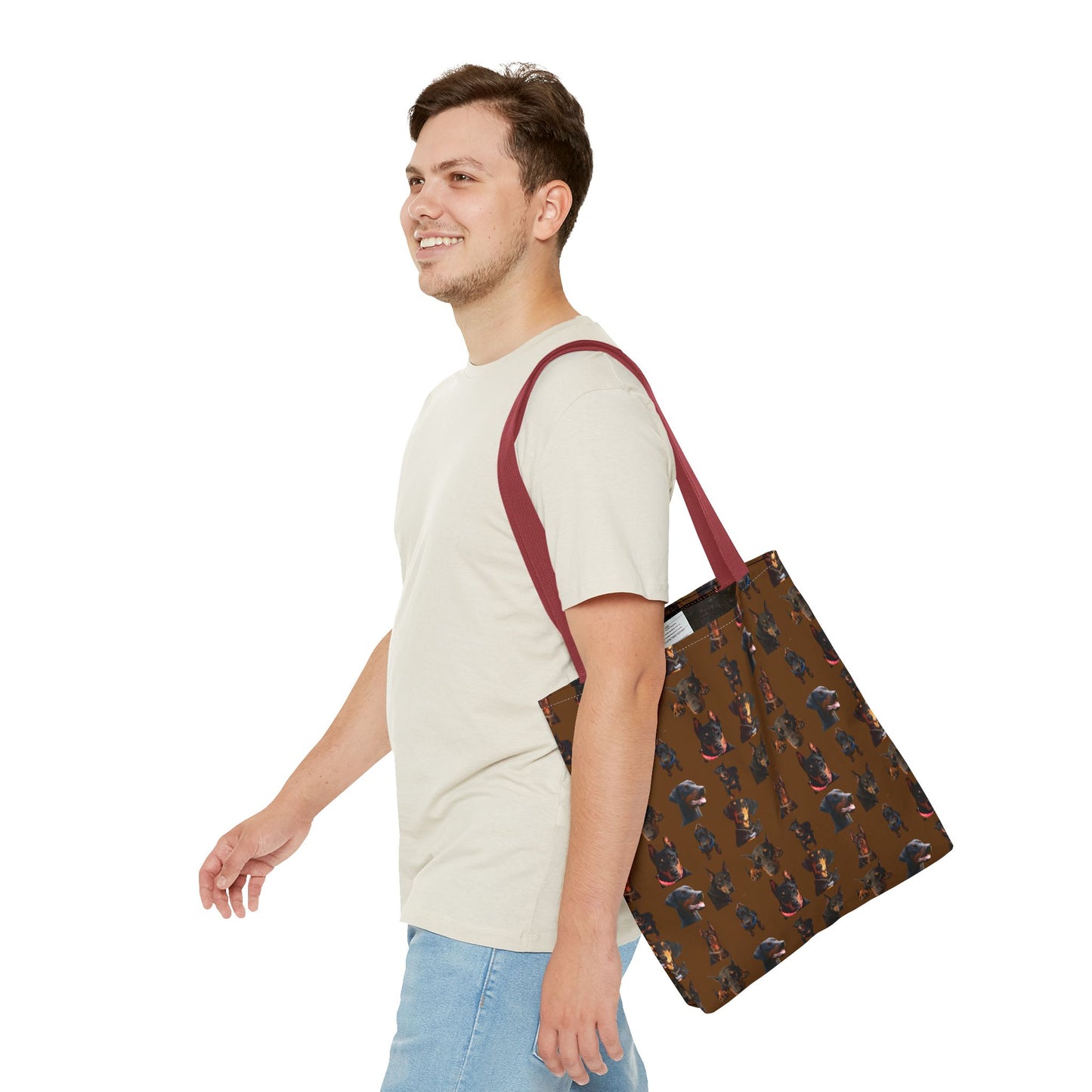 Edition 2 Doberman Model Pattern Brown Tote Bag