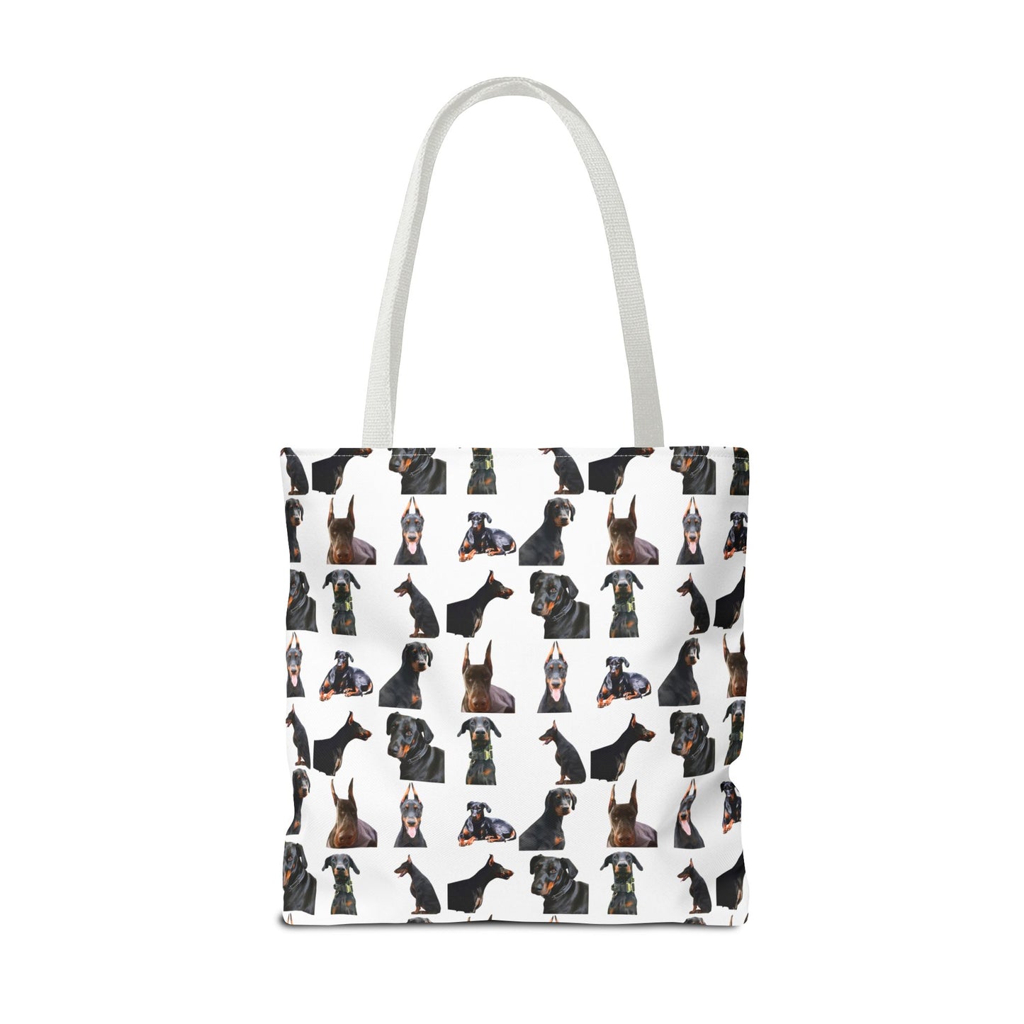 Edition 6 Doberman Model Pattern White Tote Bag