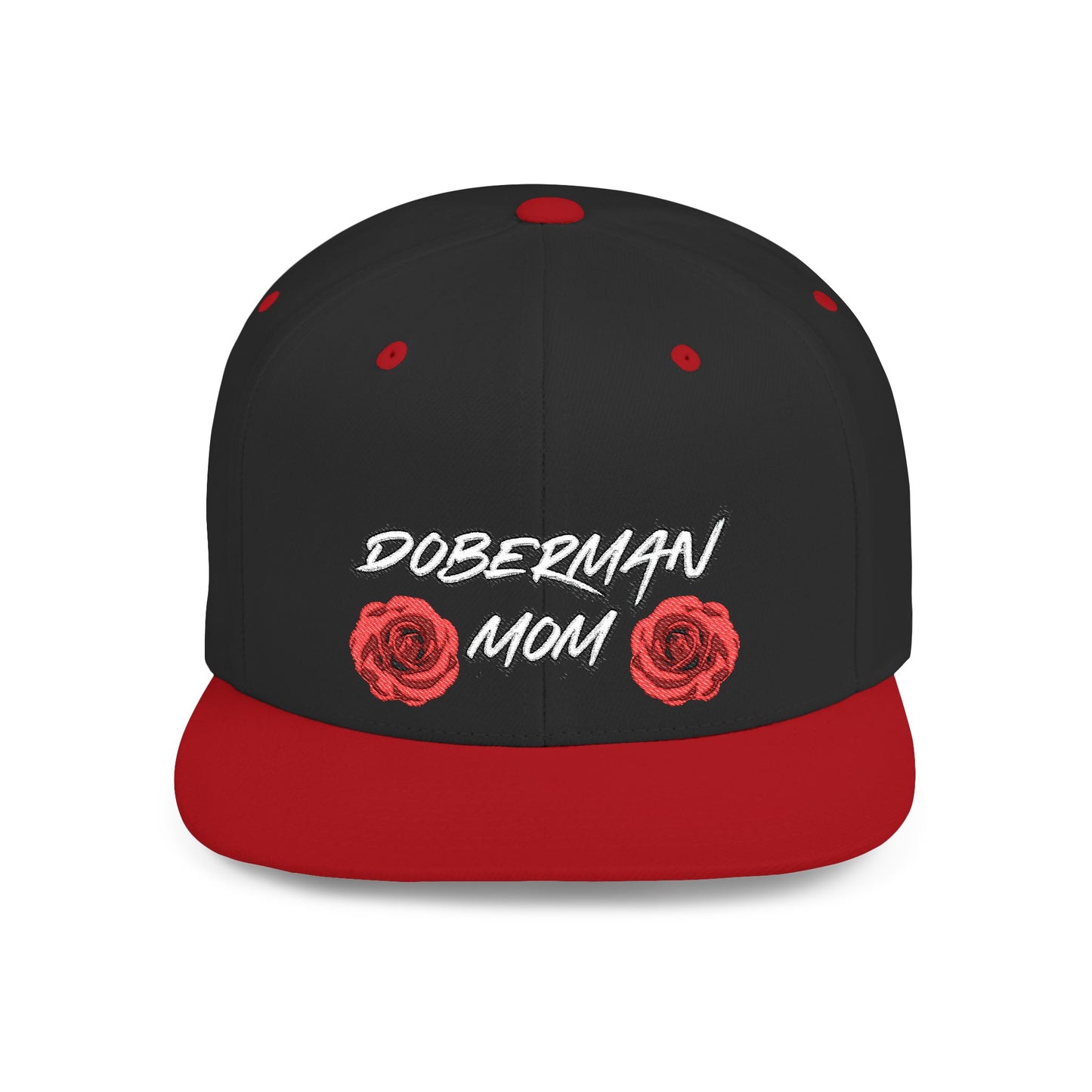 Mom 1 Embroidered Flat Bill Snapback