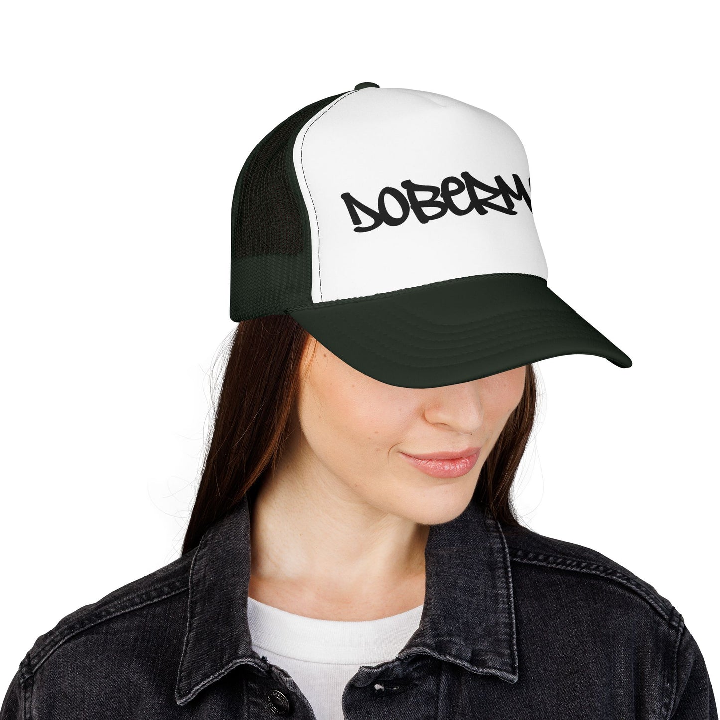Doberman Graffiti Foam Trucker Hat Made in USA