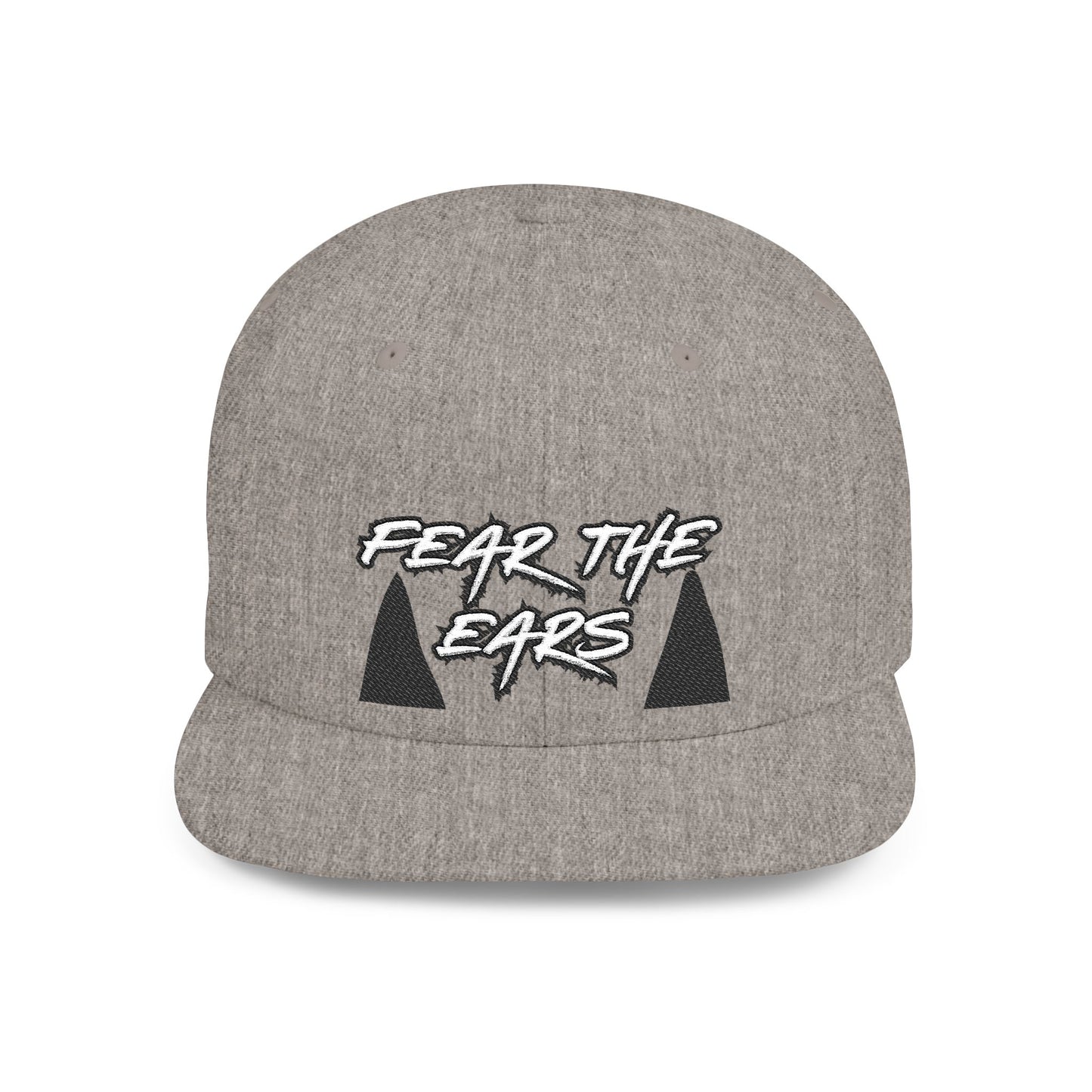 Ears 2 Embroidered Flat Bill Snapback