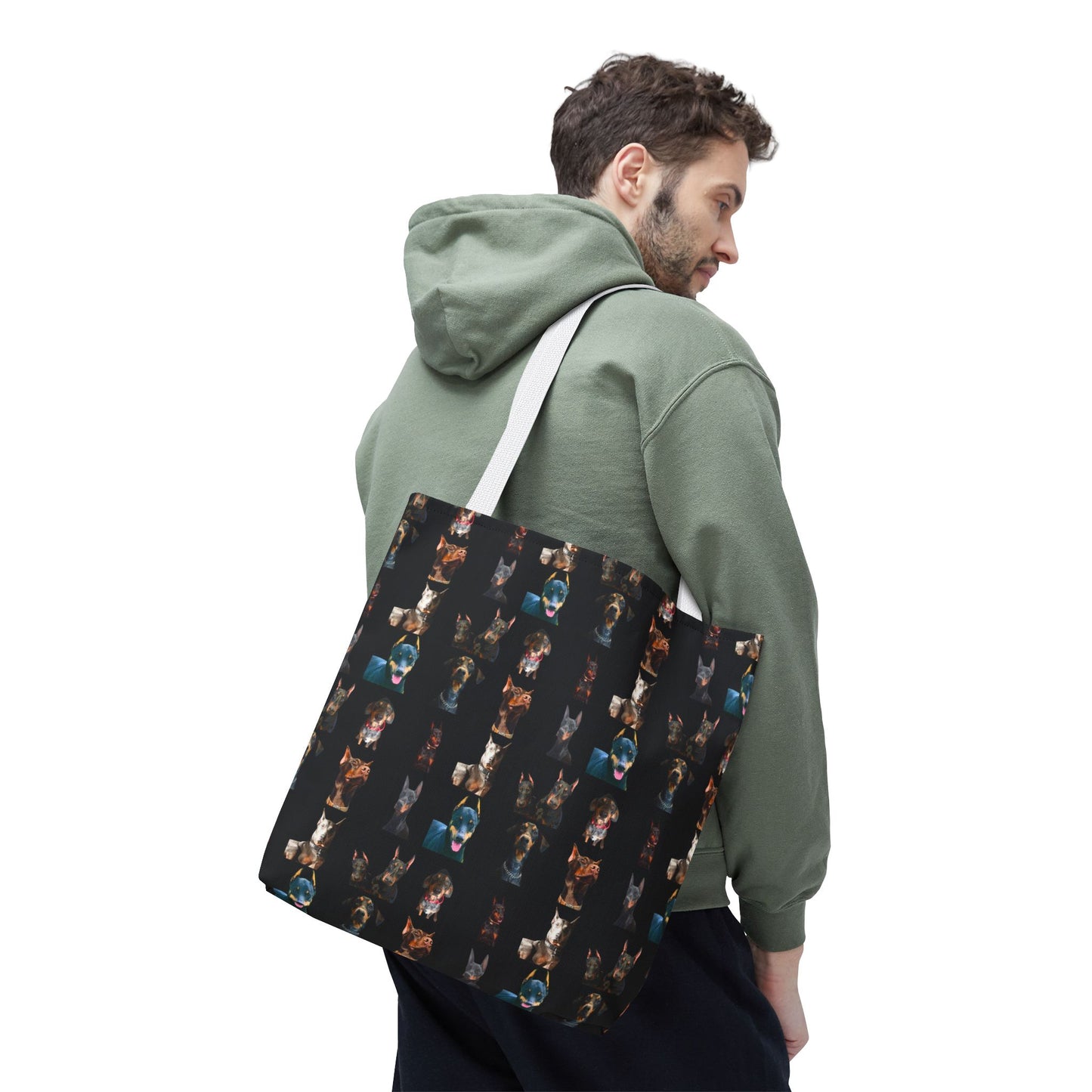 Edition 4 Doberman Model Pattern Black Tote Bag