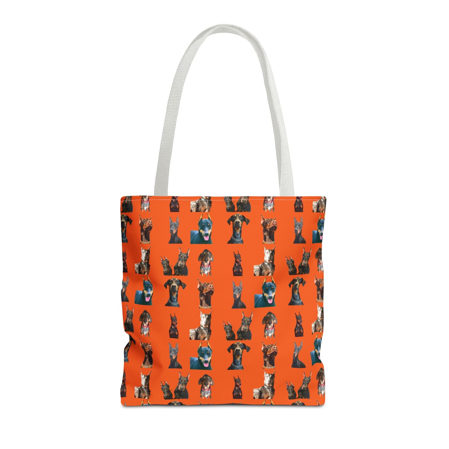 Edition 4 Doberman Model Pattern Orange Tote Bag
