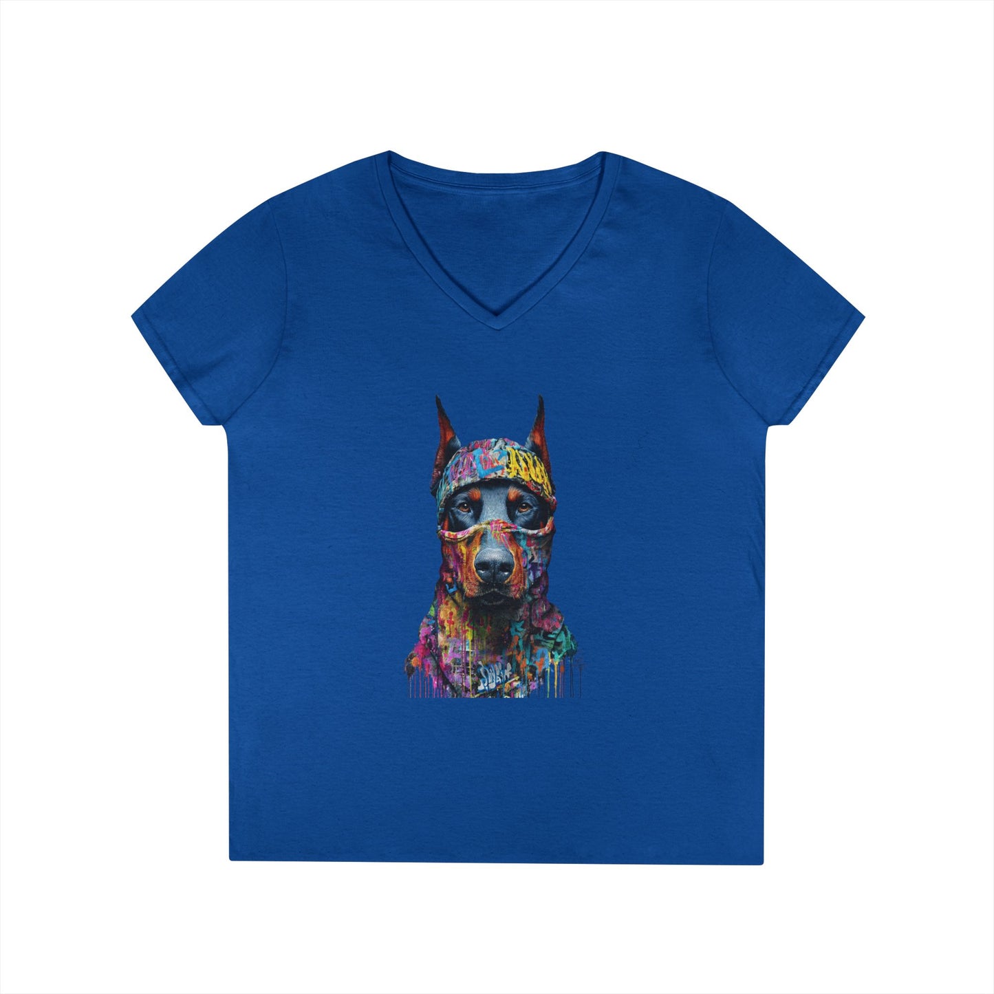 Doberman 5 V-Neck Tee Shirt for Women