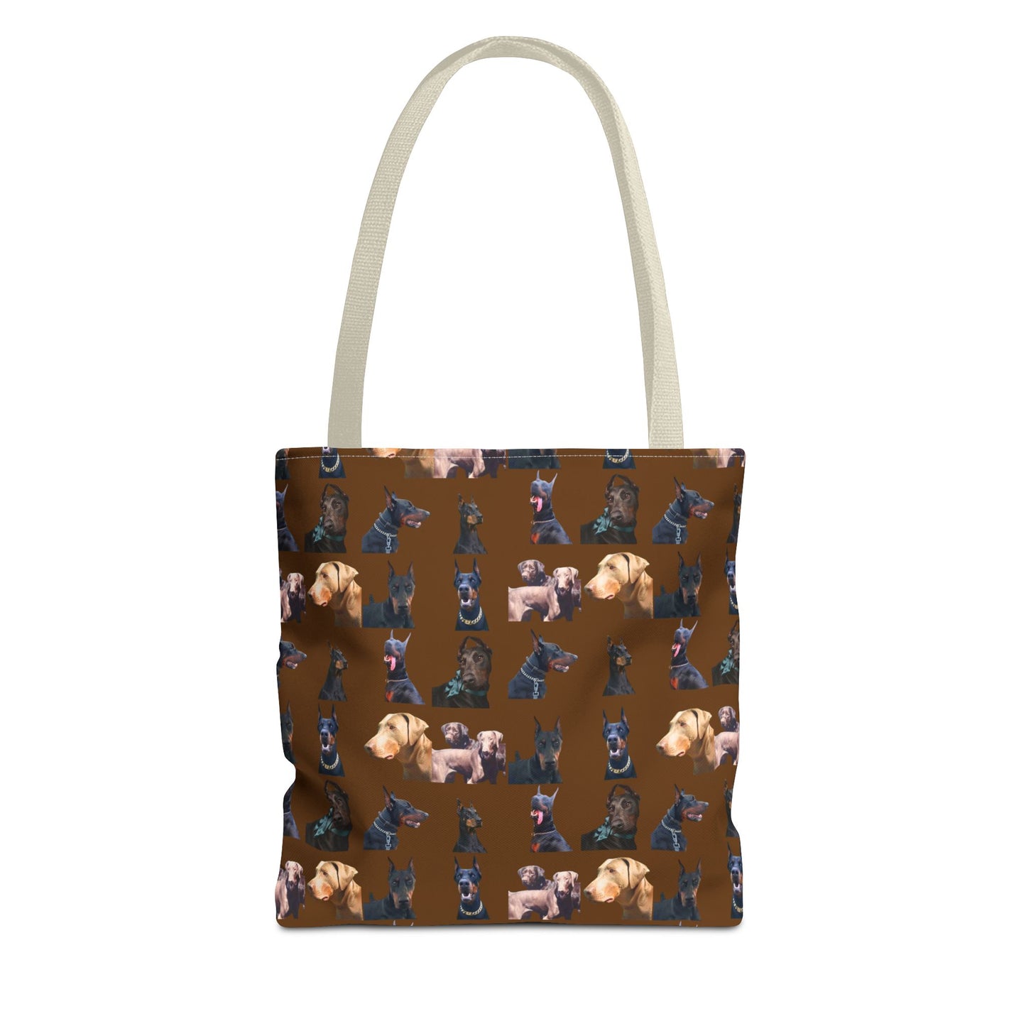 Edition 8 Doberman Model Pattern Brown Tote Bag