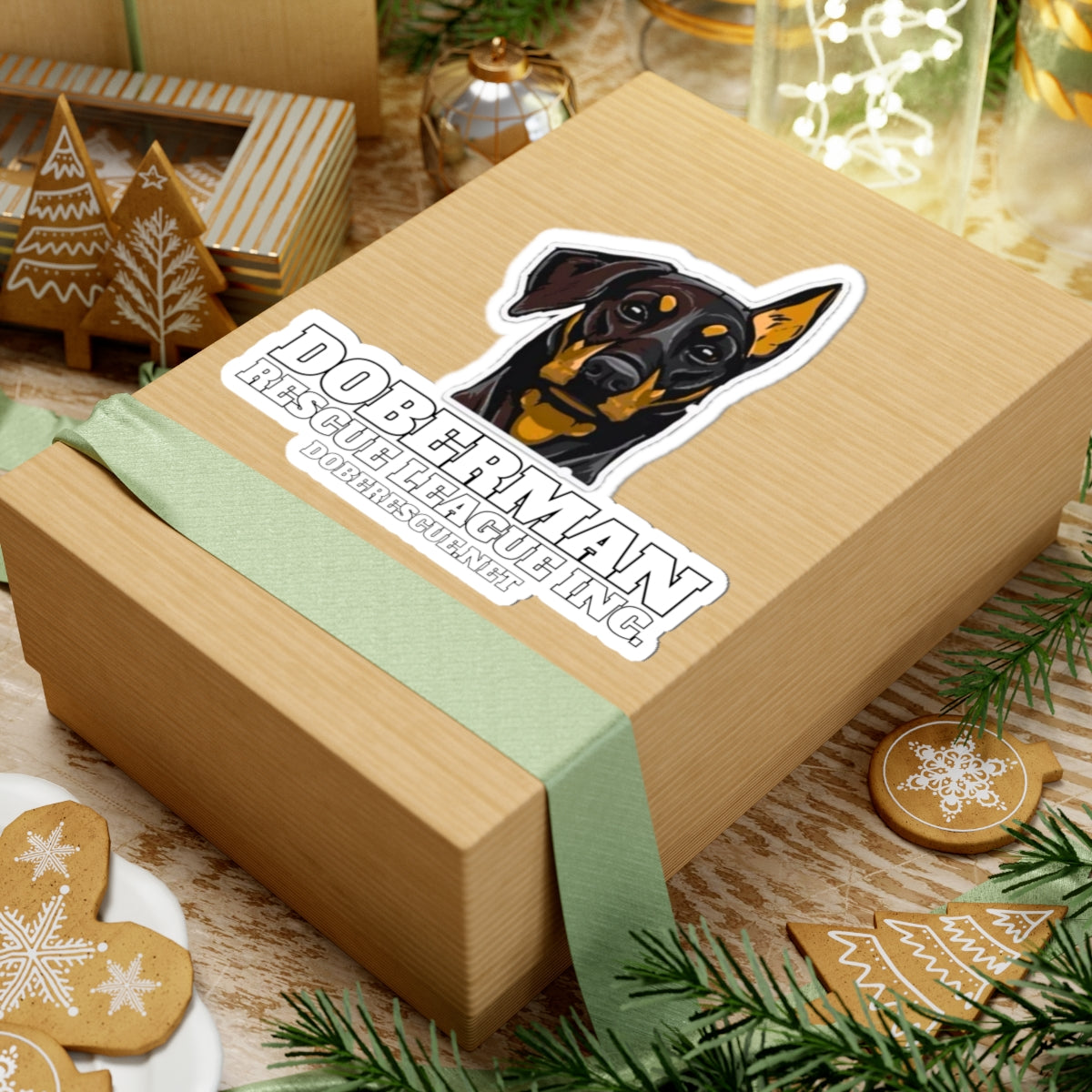 Doberman Rescue League Kiss-Cut Sticker — Doberman Head Logo (doberscue.net)