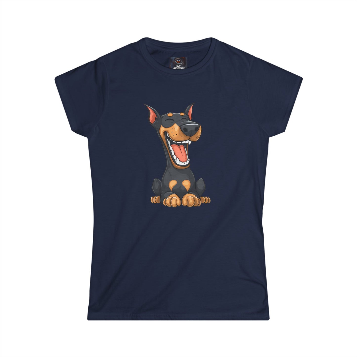 Cartoon Doberman 3 Women's Softstyle Tee