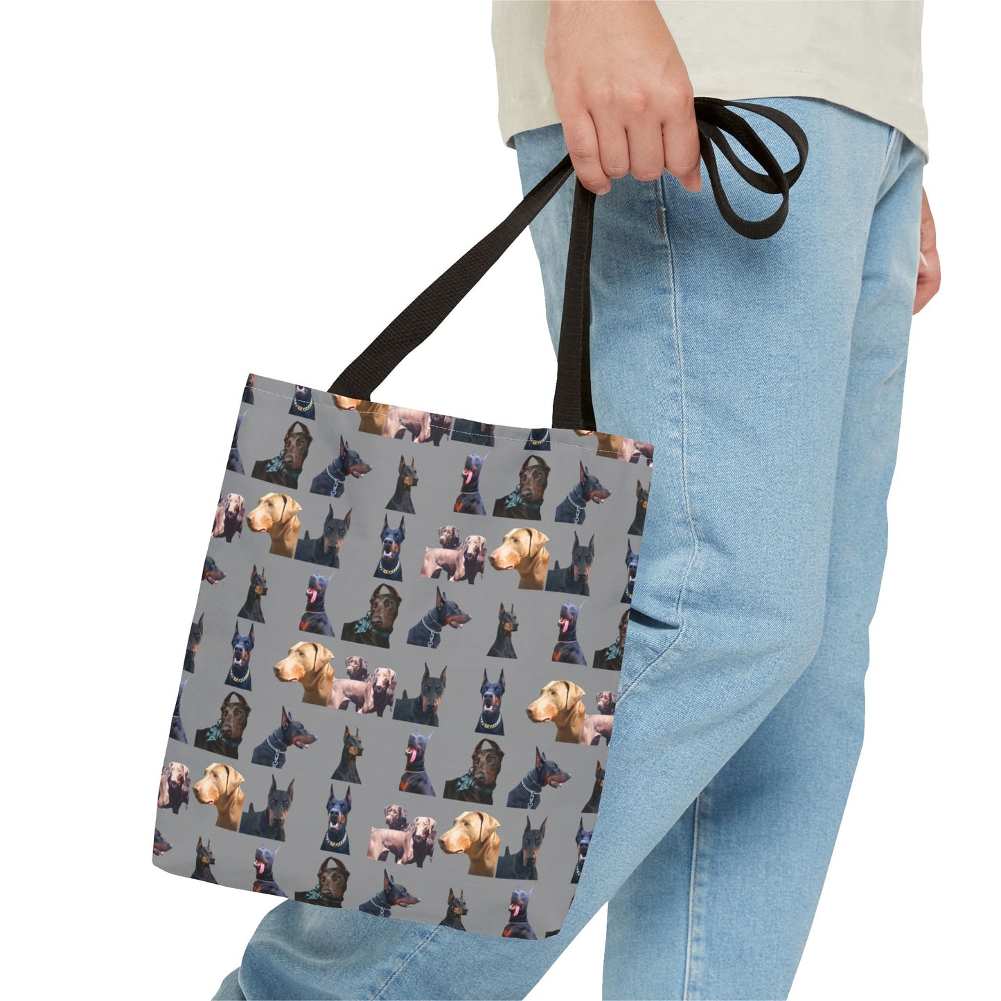 Edition 8 Doberman Model Pattern Gray Tote Bag