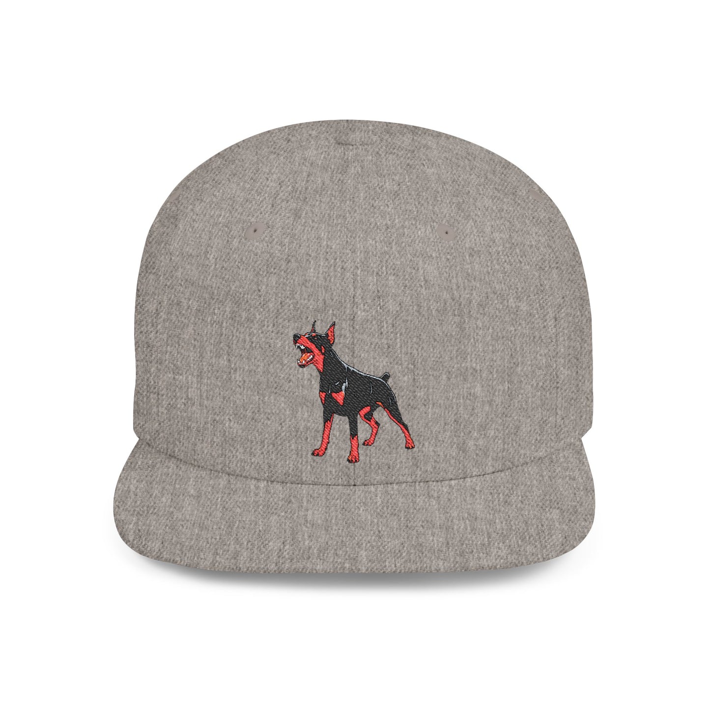 Doberman 1 Embroidered Flat Bill Snapback