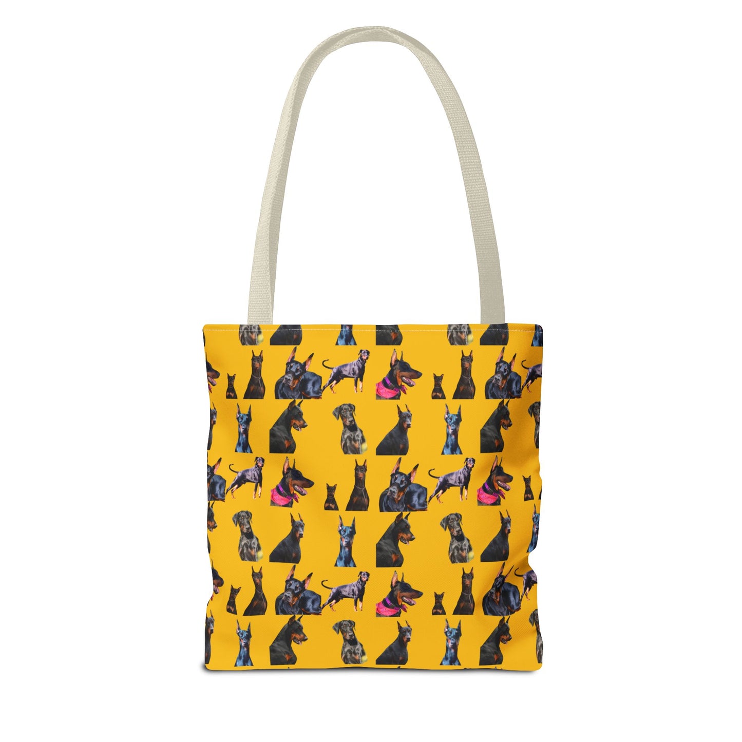 Edition 7 Doberman Model Pattern Yellow Tote Bag