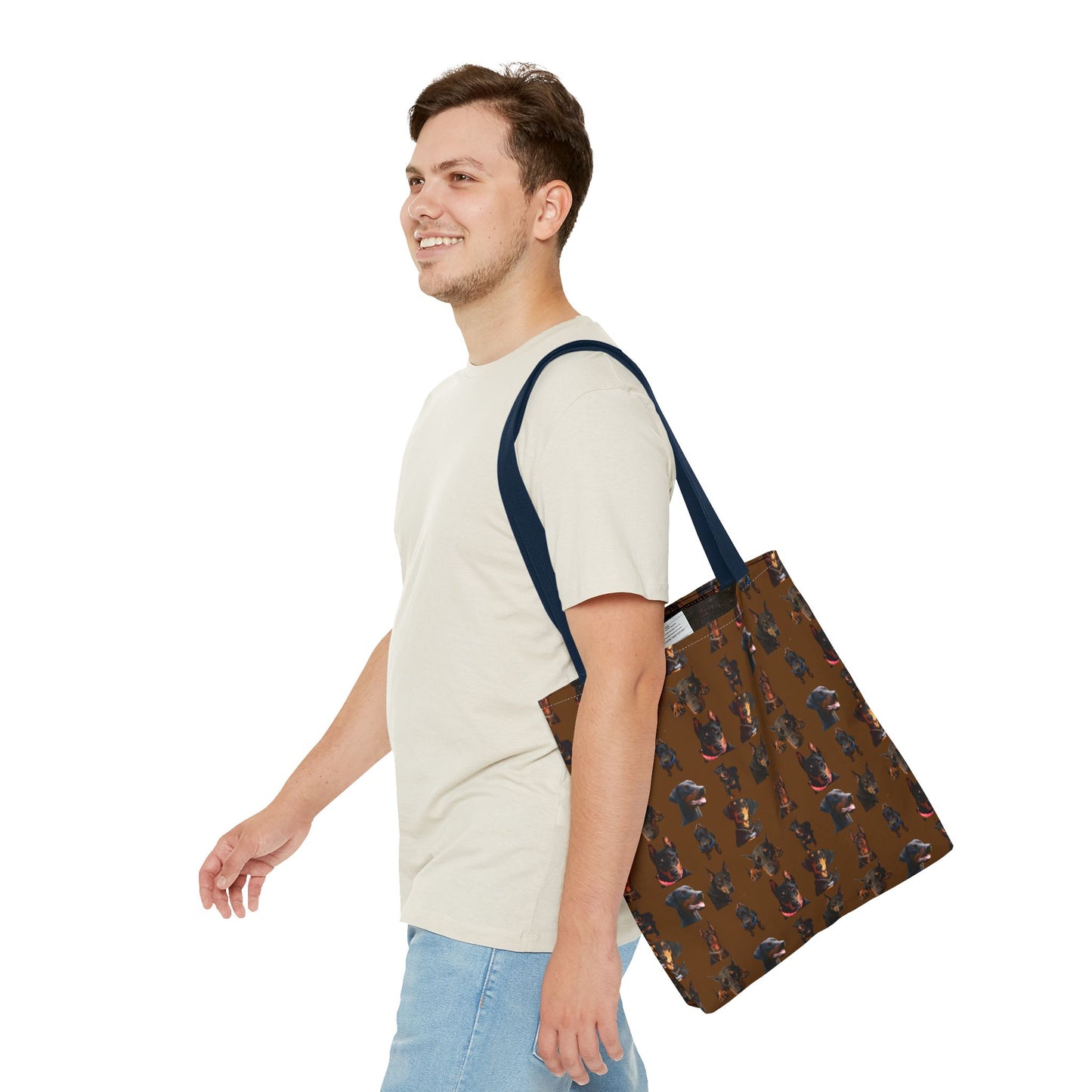 Edition 2 Doberman Model Pattern Brown Tote Bag
