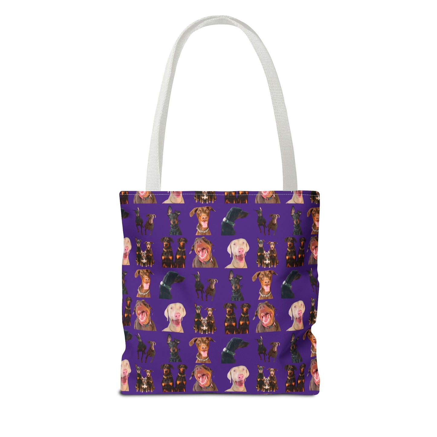 Edition 9 Doberman Model Pattern Purple Tote Bag