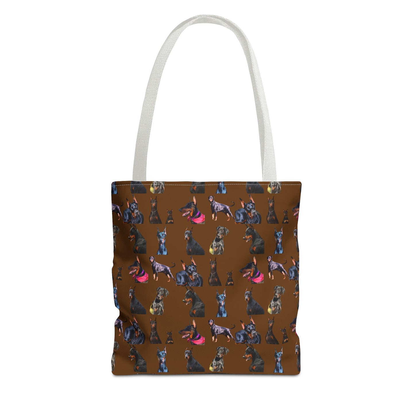 Edition 7 Doberman Model Pattern Brown Tote Bag