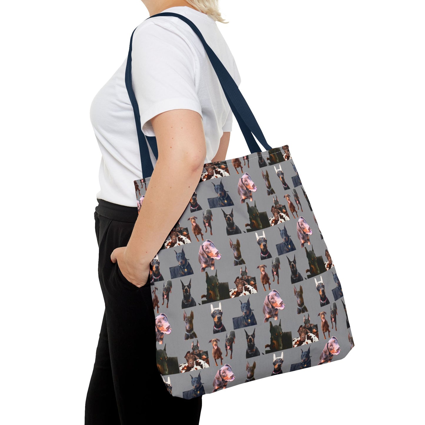 Edition 10 Doberman Model Pattern Gray Tote Bag