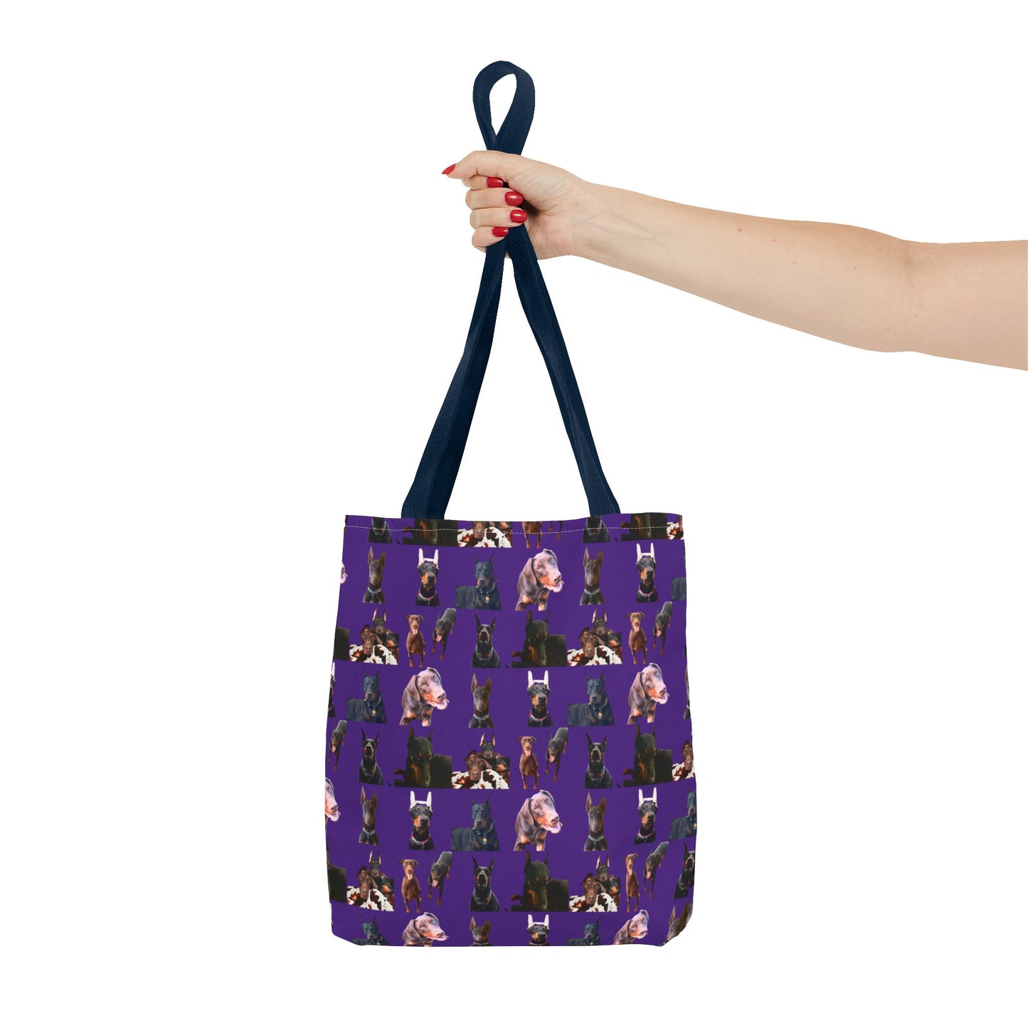 Edition 10 Doberman Model Pattern Purple Tote Bag