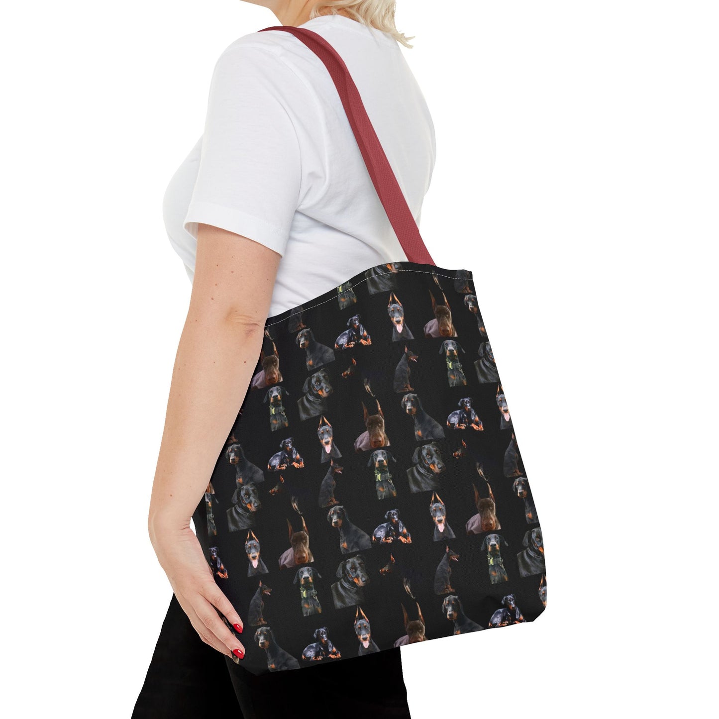 Edition 6 Doberman Model Pattern Black Tote Bag