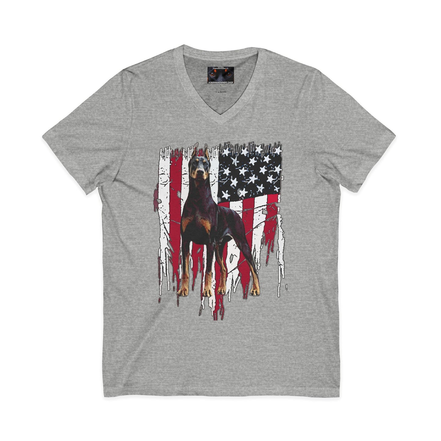 Patriot 1 Private Label Unisex Jersey Short Sleeve V-Neck Tee