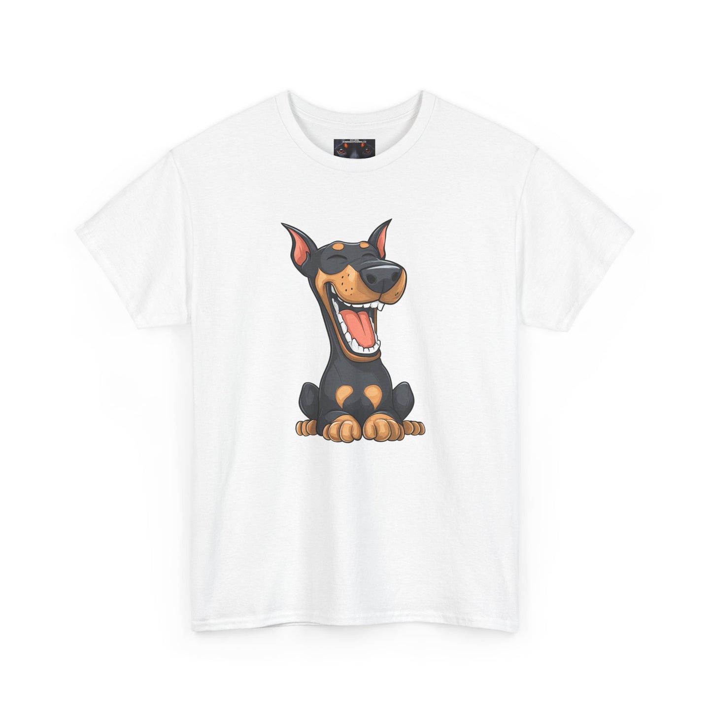 Cartoon Doberman 3 Private Lable Unisex Heavy Cotton Tee