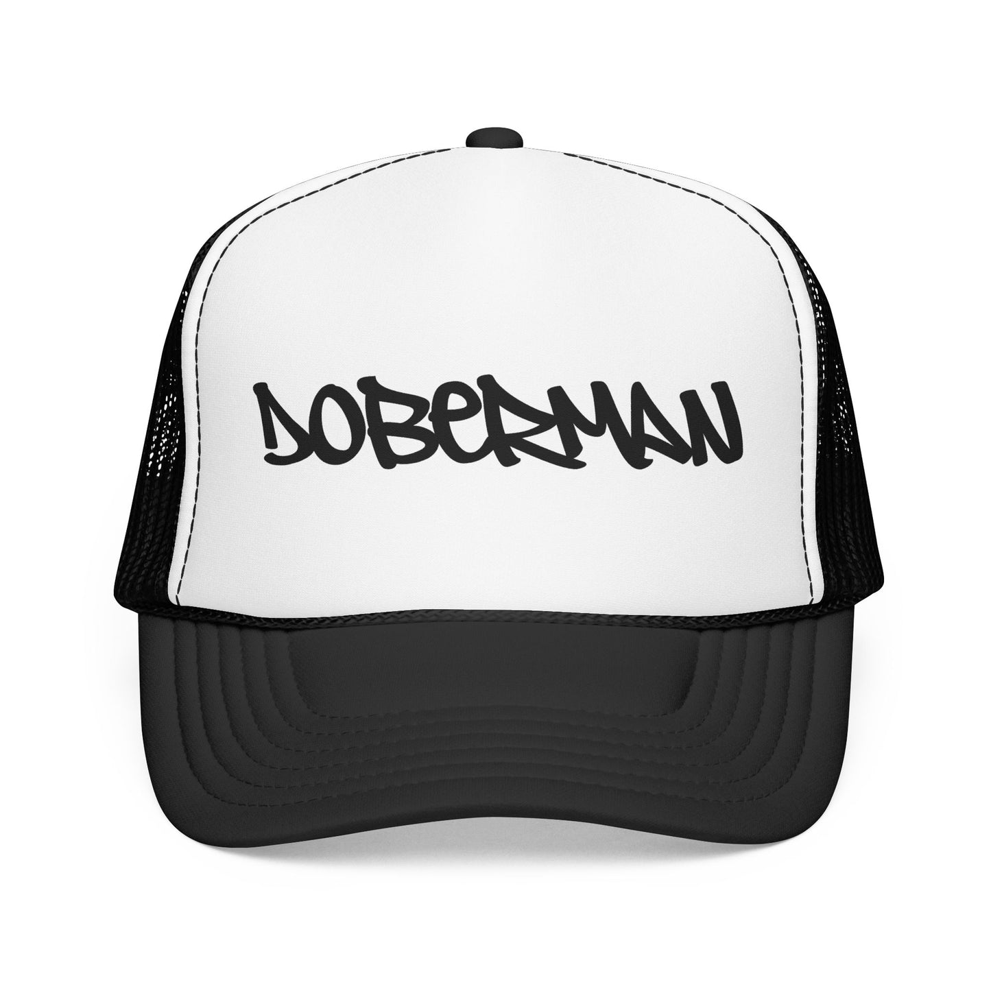 Doberman Graffiti Foam Trucker Hat Made in USA