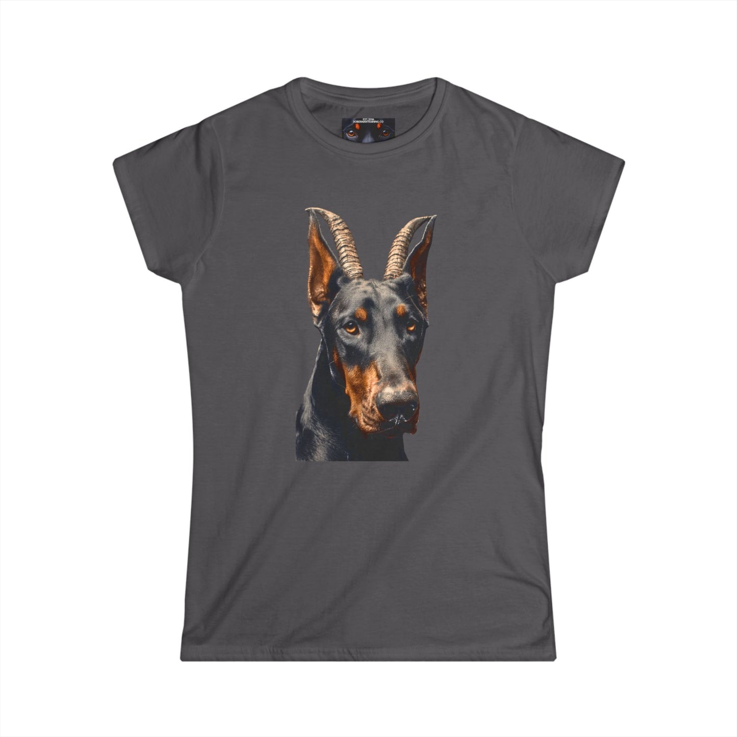 Doberman Goat 2 Women's Softstyle Tee