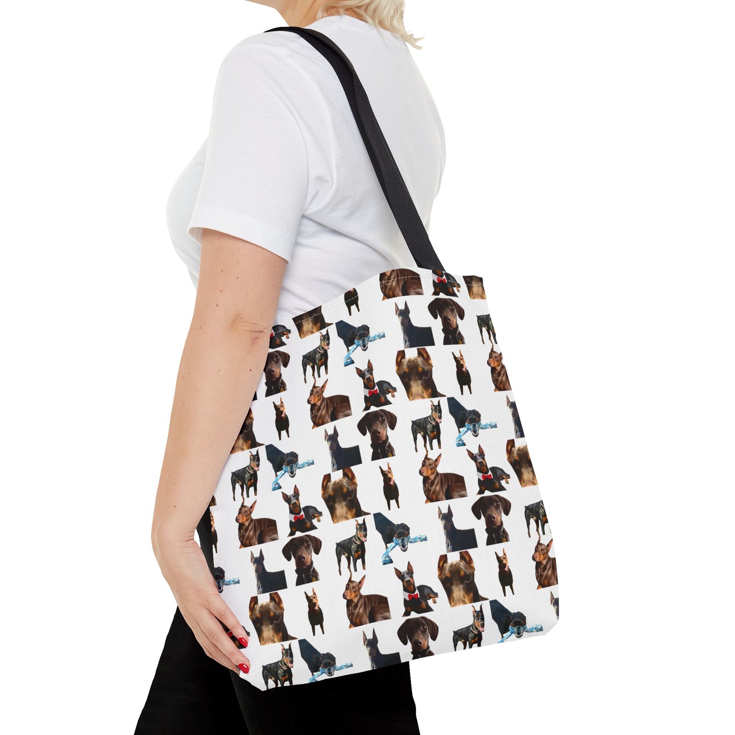 Edition 1 Doberman Model Pattern White Tote Bag