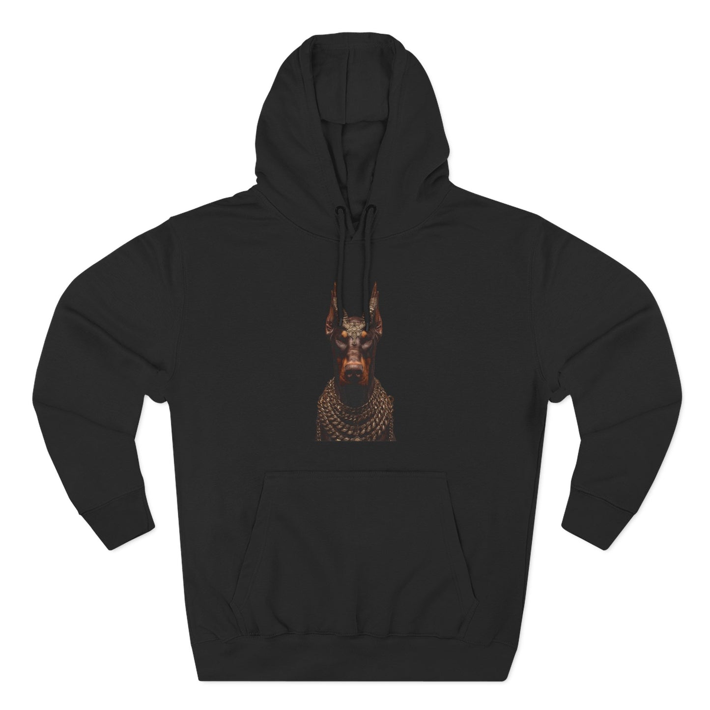 Doberman Goat 4 Fleece Hoodie