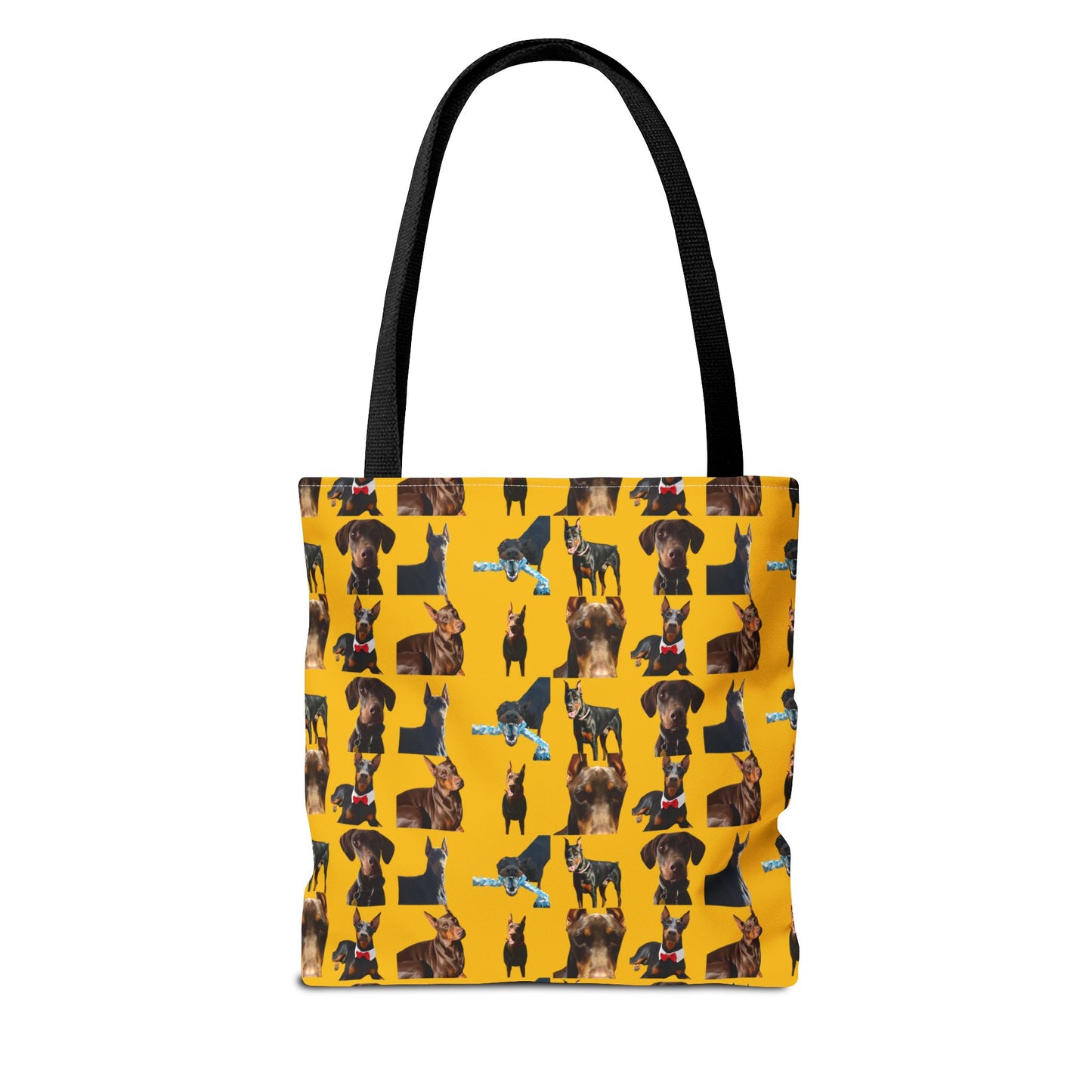 Edition 1 Doberman Model Pattern Yellow Tote Bag