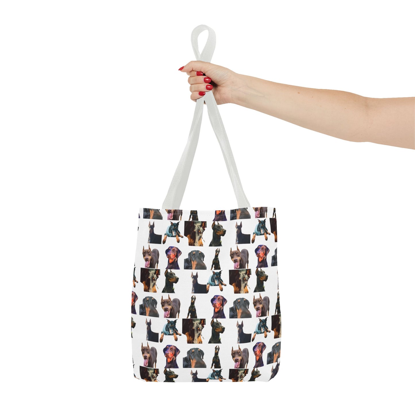 Edition 3 Doberman Model Pattern White Tote Bag
