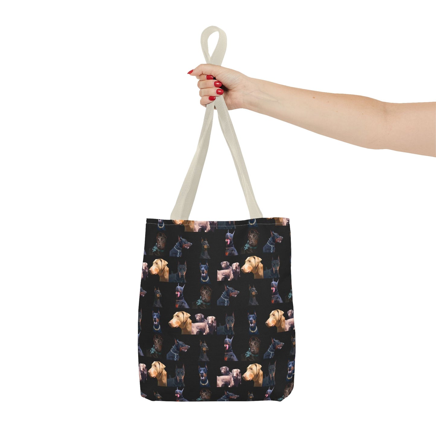 Edition 8 Doberman Model Pattern Black Tote Bag