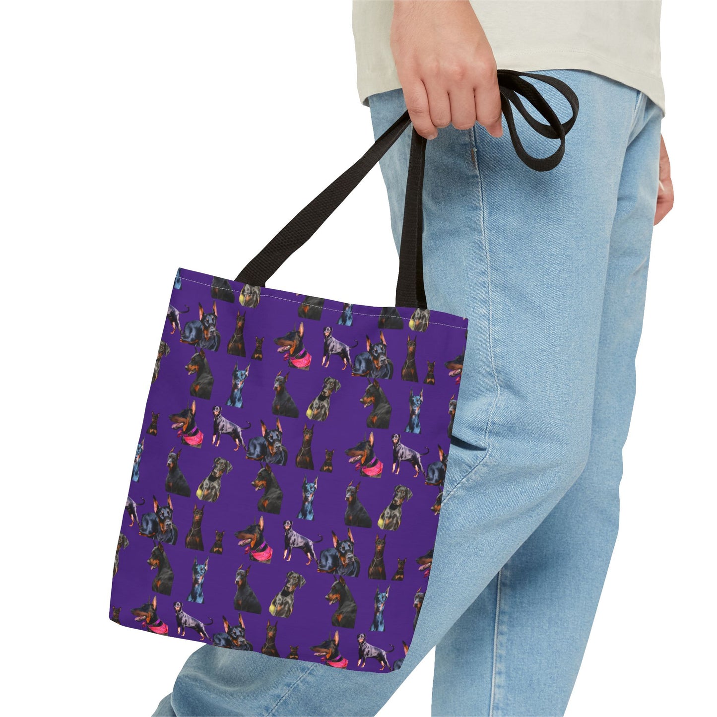 Edition 7 Doberman Model Pattern Purple Tote Bag