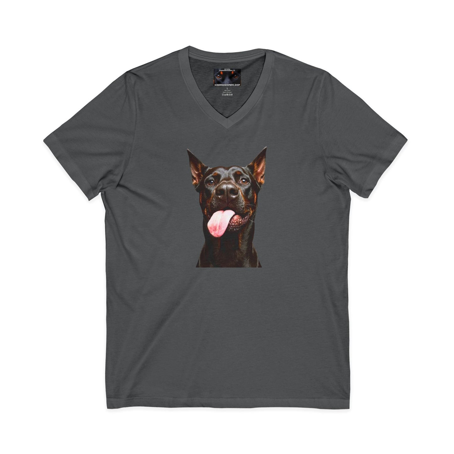 Tongue 1 Private Label Unisex Jersey Short Sleeve V-Neck Tee