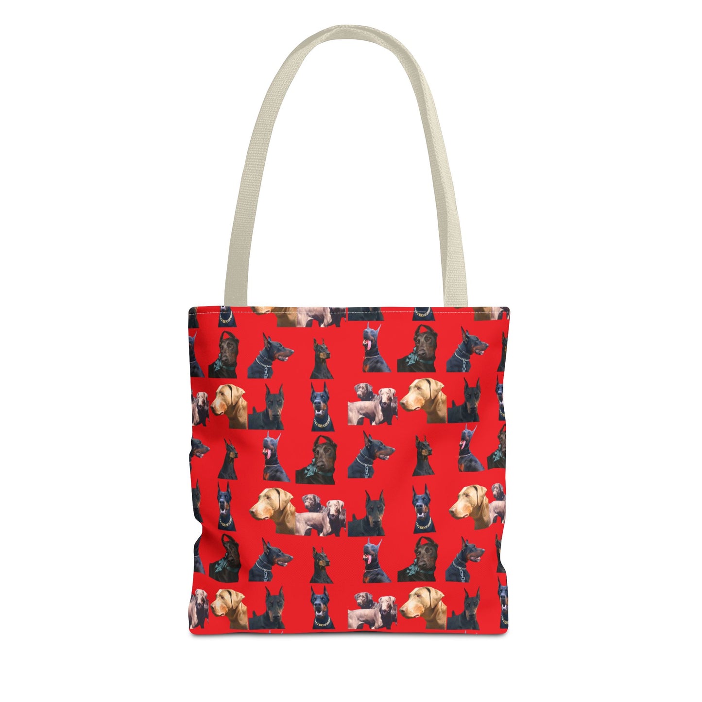 Edition 8 Doberman Model Pattern Red Tote Bag