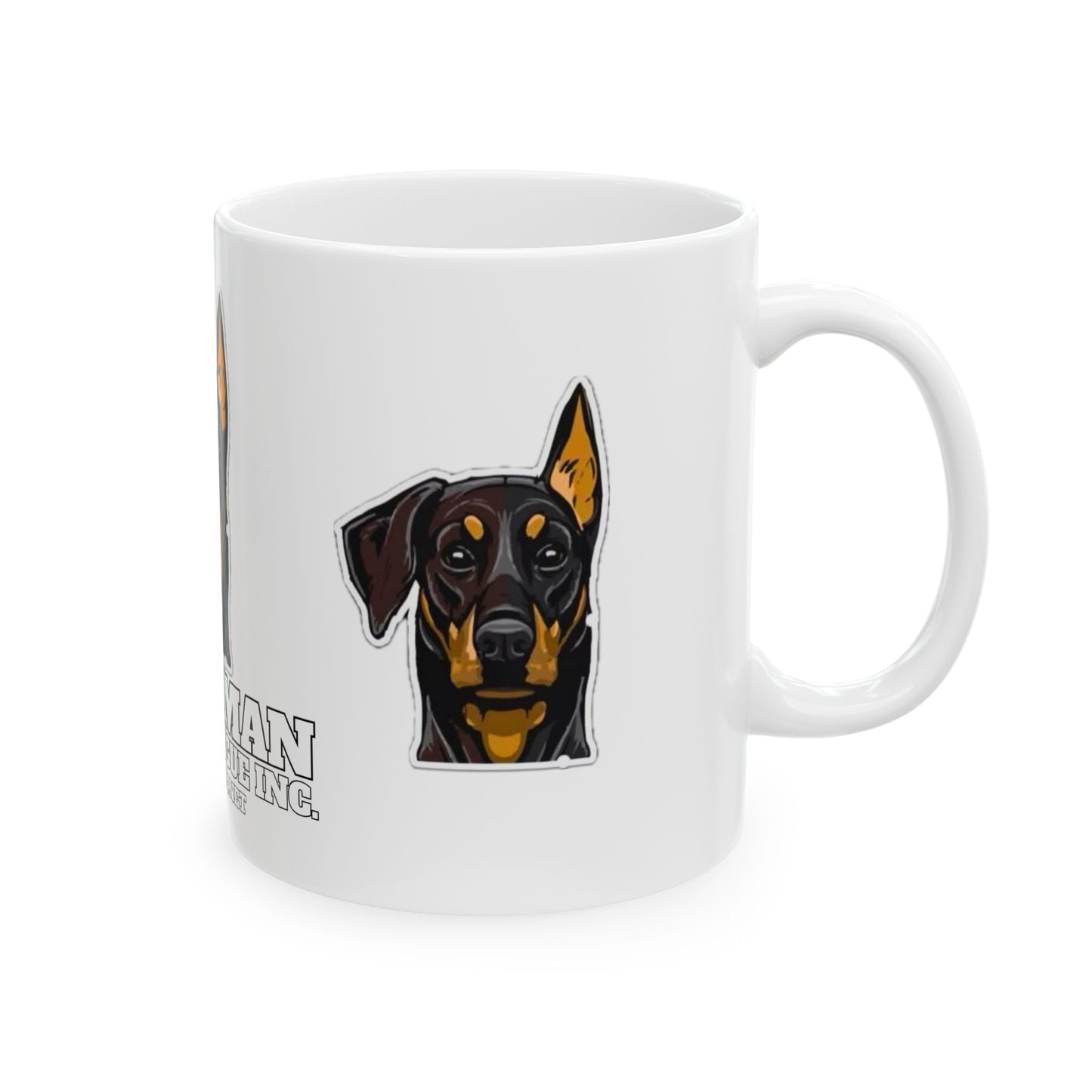Doberman Rescue League 1 Ceramic Mug, (11oz, 15oz)